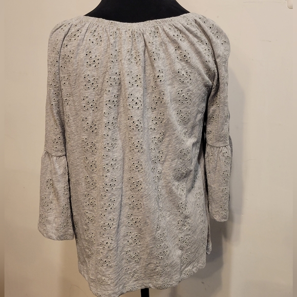 Sale NWT Style & co Eyelet BELL angel sleeve top - Picture 2 of 10